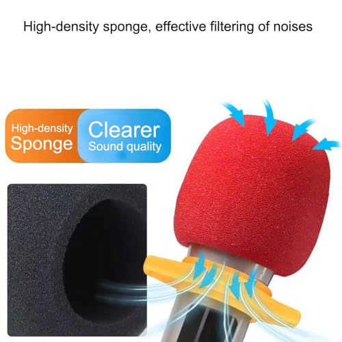 Thick Microphone Cover,Foam Mic Covers Windscreen Suitable for Most Standard Handheld Stage Microphone,Reusable Foam Covers (5 Pack)