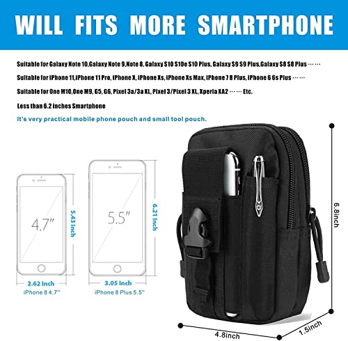 Belt Pouch, Tactical Molle Phone Pouch EDC Utility Pouches Waist Bag, Small Cell Phone Holster Gear Tool Gadget Pocket for Men - color: Sansha Camo