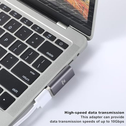 Xthrotsenk 2PCS USB 90 Degree Adapter USB Right Angle Adapter Right Angle USB-A Male to Female Converter 90 Degree USB-Extender for Laptop, Power Bank, Charger, Phone, Pad, Pc (Gray)