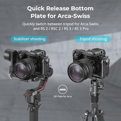 SmallRig X-H2 / X-H2S Camera Full Cage for FUJIFILM X-H2 / X-H2S, Aluminum Alloy Video Making Camera Rig with Cable Clamp for HDMI and HawkLock Quick Release Interface - 3934B