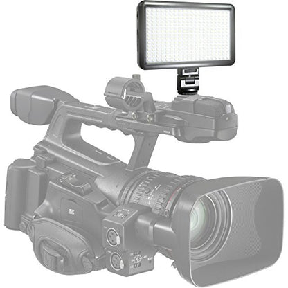 Vidpro LED-300 Photo and Video Light Kit - On Camera Panel LED Light - Adjustable and Dimmable Light Fits Cameras Video Camcorders and DLSR w/Hot Shoe Includes Rechargeable Battery Diffuser and More - size: LED-300