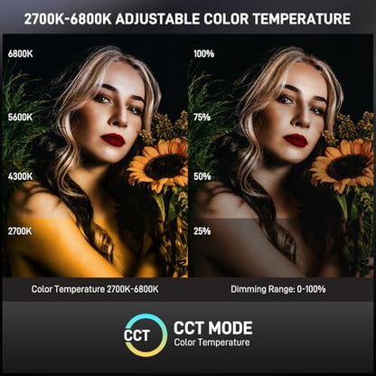 GVM 500W COB LED Video Light, APP Control, Bi-Color Continuous Output Lighting with Bowens Mount, 2700K-6800K, CRI/TLCI97+, 227040lux@1m, 12 Effects & 12 Sources for Studio Photography - size: 500W
