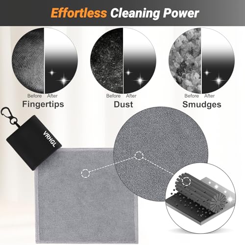 2 Sided Portable Glasses Cleaner Cloth Keychain,Reusable Glasses Cleaning Kit Travel,Microfiber Eye Glasses Lens Cleaning Cloth Wipes Kit with Pouch,Black 6X 6-Inch - color: Black