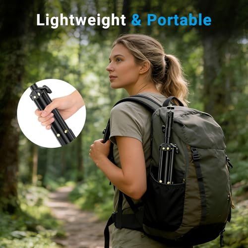 Starlink Mini Tripod Mount with Adapter - Height Adjustable & 360° Tilt, Compatible with Starlink Mini Terminal, Portable Sturdy Stand for RV Camping & Outdoor Use - color: Matte Black