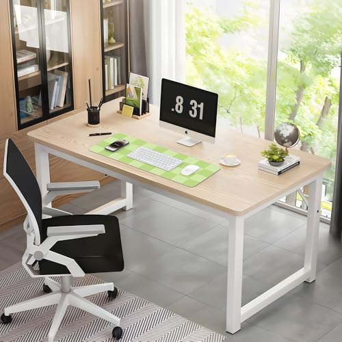 AFIING Green Checkered Desk Mat 31.5" x 12", Waterproof Desk Pad | Non-Slip Rubber Base, Easy Clean Surface, Checkered Design, Office & Home - color: Green