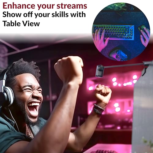 CA Essential Webcam Flex (WC-Flex) – Multi-function HD webcam with three mounting positions, Center View for better eye contact, Table View for desktop sharing and Traditional View on top of a monitor