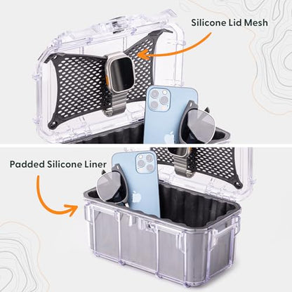 Evergreen 58 Waterproof Dry Box Protective Case - Travel Safe/Mil Spec/USA Made - for Cameras, Lenses, Phones, Pistols, First Aid, Boating, Water Sports, Tacklebox, Ammo Can, Deck Boxes - color: Orange