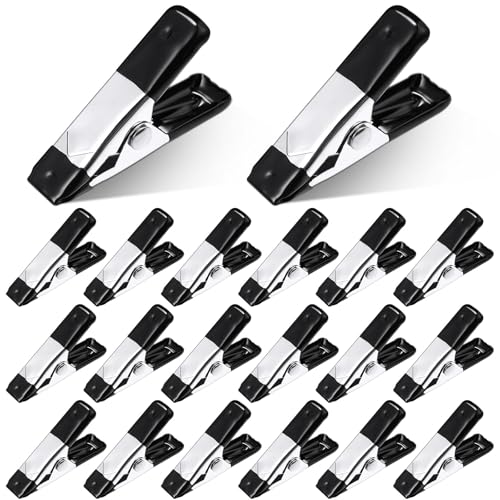 Honeydak 100 Pcs 2 Inch Mini Metal Spring Clamps Bulk 3/4 Inch Jaw Opening Rubber Tips Clips Small Spring Clips Heavy Duty Clamps for Crafts Garden Backdrop Photo Studio Photography Wood Working DIY - color: Black