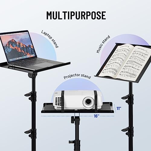 CAHAYA Projector Stand Tripod Adjustable - Stable for Tablets Phones Book Height 26" to 51.5" Multifunctional Laptop DJ Rack Stand Portable for Outdoor Movies CPS0331 - style: Tripod Projector Stand