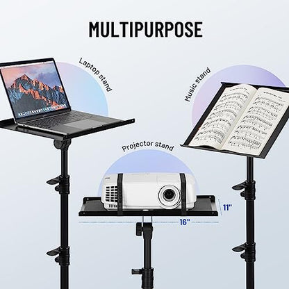 CAHAYA Projector Stand Tripod Adjustable - Stable for Tablets Phones Book Height 26" to 51.5" Multifunctional Laptop DJ Rack Stand Portable for Outdoor Movies CPS0331 - style: Tripod Projector Stand