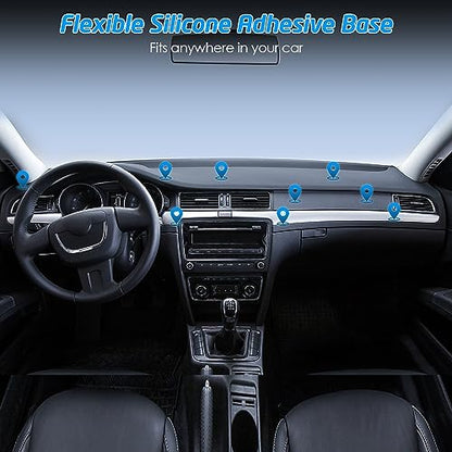 Magnetic Phone Car Mount, Universal Stick On Rectangle Flat Dashboard Magnetic Car Mount Holder, for Cell Phones and Mini Tablets -Extra Strong with 10 Magnets!