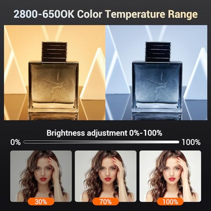 Godox ML60IIBi 70W Bi-Color COB LED Video Light,2800K-6500K CRI 96+/TLCI 97+,Built-in 11 Lighting Effects,App Control Photography Lighting - color: ML60IIbi