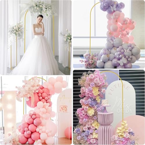 6 FT Metal Arch Backdrop Stand, Wedding Arch Frame for Parties, Birthday, Baby Shower, Graduation, Wedding, Bridal Shower, Arch Decoration of Garden, Floral, Balloon - size: 6FT-N