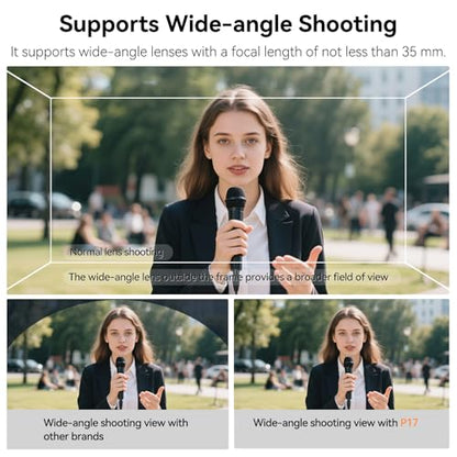 Desview P17 Portable Teleprompter for Camera Video Recording, Foldable Auto-Scrolling Prompter with Wireless Remote Sunshade & Tripod Mount Compatible with iPhone Android Tablet - size: P17 Teleprompter