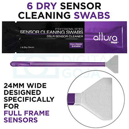 Altura Photo Camera Lens Cleaning Kit - Full Frame Lens & Sensor Cleaner | Includes All Natural Solution, Swabs, Pen, Blower, Brush, Cloths & Hard Case For Canon Nikon Sony DSLR Mirrorless - style: Full Frame