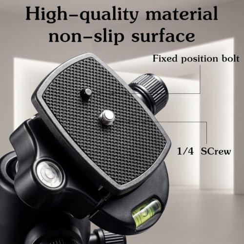 Bremorou 2 Pack 49mm Camera Tripod Quick Release Plate Camera Mount Adapter Replacement Tripod Adapter for Tripods Cameras Mount Base Plates Black