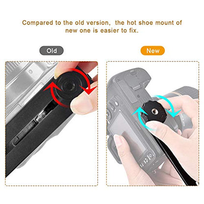 UTEBIT 8 inch Flash Bracket, with 1/4" Screw Hot Shoe Mount, Black | 2 Pack Dual Camera Mount Extension Bar, Straight Flash Bracket Tripod Mount for DSLR Camera LED Light Studio Video Microphone - size: 8 Inch