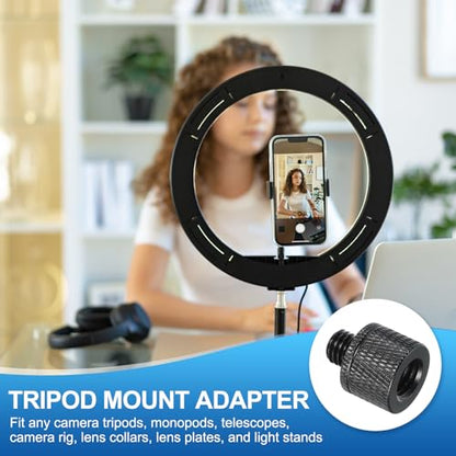 PATIKIL Tripod Screw Adapter 3/8" Female to M8 Male, 4 Pcs Tripod Nut Connectors Camera Mount Screw Camera Double Head Converter for Microphone Holder Magic Arms Accessories, 20 mm - size: 3/8" Female to M8 Male,20 mm