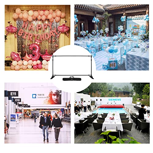 10x8 ft Adjustable Backdrop Banner, Large Display Step and Repeat Stand, Portable Backdrop Banner Stand for Parties Wedding Photoshoot Exhibition Background, with Carrying Bag