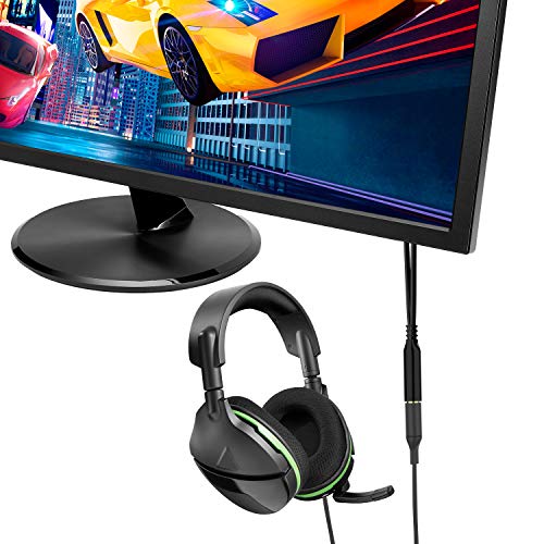 Maeline Headphone Splitter Adapter, 3.5mm Mic Cable for Computer, Headset 3.5mm Female to 2 Dual Male Microphone Audio Stereo Jack Earphones Port to Gaming Speaker PC - size: 1 Pack