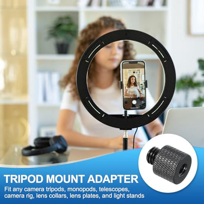 PATIKIL Tripod Screw Adapter 3/8" Male to 1/4" Female, 4 Pcs Tripod Nut Connectors Camera Mount Screw Camera Double Head Converter for Microphone Holder Magic Arms Accessories, 20 mm - size: 3/8" Male to 1/4" Female,20 mm