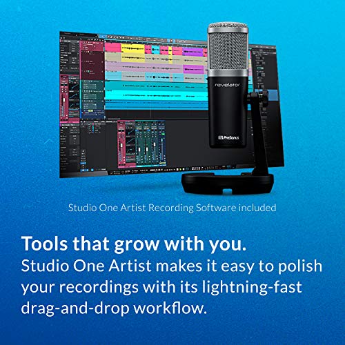 PreSonus Revelator USB Condenser Microphone for podcasting, live streaming, with built-in voice effects plus loopback mixer for gaming, casting, and recording interviews over Skype, Zoom, Discord - style: Revelator USB-C Condenser Mic