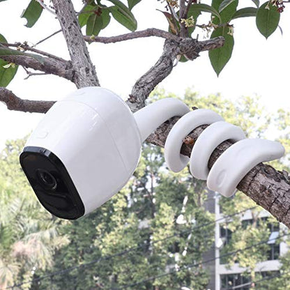 2 Pack Flexible Twist Mount Compatible with Arlo Pro 4,Pro 3,Pro 5S,Pro 6,Pro 2,Arlo Ultra/Pro/Go,Essential Spotlight,Wall Mount Bracket,Attach Your Camera Wherever You Like Without Any Tools-White - color: White