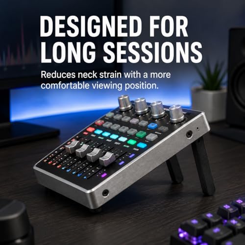 Angled Stand Legs for PCPanel Pro RGB Audio Controller – Ergonomic Desktop Tilt Mount | Improved Viewing Angle | Professional Studio Desk Setup Accessory