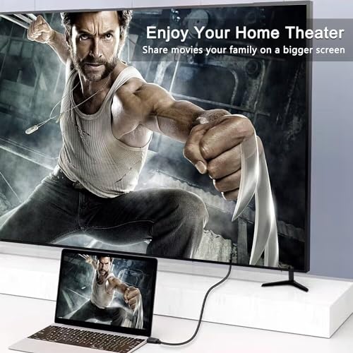 AKWOR 6.6FT USB to HDMI Adapter Cable, USB to HDMI Male 1080P HD Monitor Display Audio Video Converter Cable Cord Compatible with Windows - size: 2M