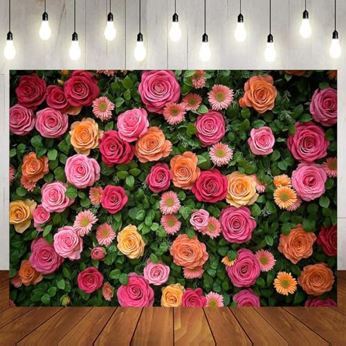 Floral Backdrop for Photography Mother's Day Backdrop Wedding Backdrops Spring Flower Photography Backdrop Backdrops for Photographers Studio Props 8X6FT 049 - size: 8x6ft