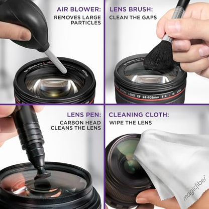 Altura Photo Camera Cleaning Kit - Lens Cleaner Spray, Brush & Blower | Includes Lens Cleaner Spray, Brush, Pen, Blower, Microfiber Cleaning Cloths, Tissue Wipes for Canon Nikon Sony - style: w/ 2 oz. Altura Photo Cleaning Solution