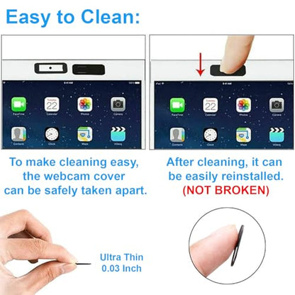 Ultra-Thin (6 Pack) webcam cover Slide for Tesla Model 3 / Y Interior Cabin Camera, Laptop iPhone iPad MacBook Pro Computer iMac Cell Phone PC Accessories Camera Cover Blocker Slider,Great for Privacy
