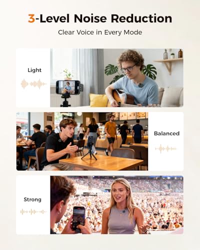 SX29 Wireless Lavalier Microphone for iPhone 17/16/15 & Android, USB-C Plug & Play Mini Mic, AI Noise Reduction, Magnetic Clip-On Lapel Mic with Battery Case for Vlogging & Video Recording - size: 2TX + USB-C RX + 1CC