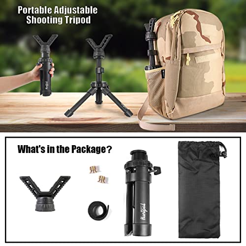 HUNTPAL Portable Shooting Stick Tripod Gun Rest | Portable, Adjustable Height, Compact Aluminum Construction, For Range Table Shooting Target Practice - color: Tripod-671: 7.5"-15"