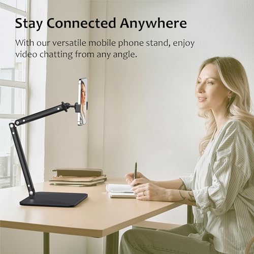 Lufia Webcam Camera Stand, Phone Mount, Sturdy Desk Mount for Webcam C922 C930e C920S C920 C615 C960 C920x BRIO 4K, Phone Mount, Right Light with 1/4" Thread