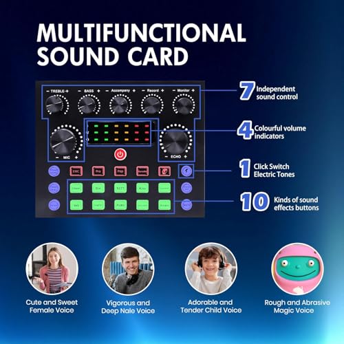 ALSO GO Upgraded Podcast Equipment Bundle for 2, Podcast Equipment with BM-800 Microphone & V8s Sound Card, Podcast Microphone Bundle for Podcasting, Recording, Singing, Streaming and Gaming