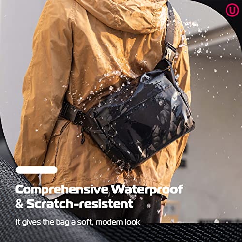 ULANZI Versatile Camera Shoulder Bag Photography Travel Messenger Portable Travel Bag Accessories Stylish Crossbody DSLR Sling Bag Compatible with Sony Canon etc -BLACK