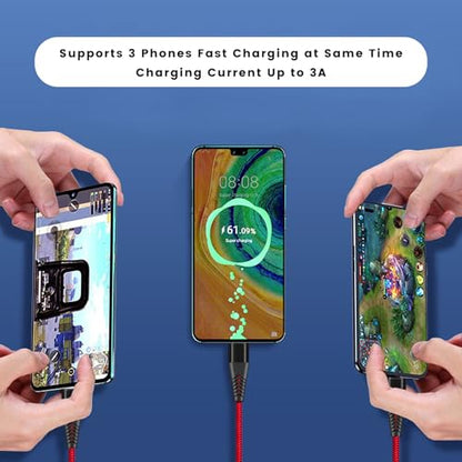 USB C Charger for DJI Osmo Mobile 7P 6 OM 6 5 4 SE/RS 2 3 Mini Stabilizers and Pocket 3 2 Action Cameras, 3-in-1 Type-C Charging Cable with 18W Fast-Charge Adapter Accessories, 4ft