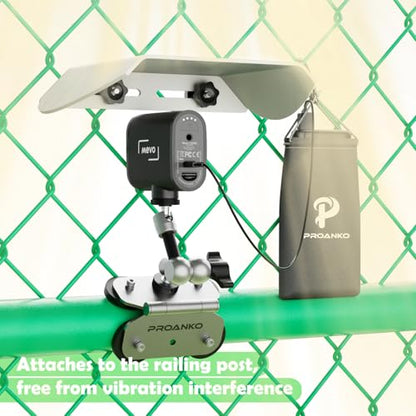 Magnetic Phone Fence Mount with Shade, Game Recording Mounting Kit Compatible with Gamechanger, iPhone, Mevo Start, GoPro, for Recording Baseball,Softball and Tennis Games(MINI) - style: Magnetic Fence Mount
