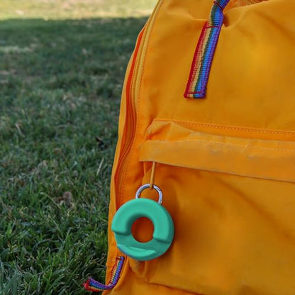 GoDonut Mini – Portable Keychain Cell Phone Stand & Holder – Desk Accessory Perfect for Travel, Office & Nightstand – Compatible with iPad mini and Smartphones - Teal - color: Teal