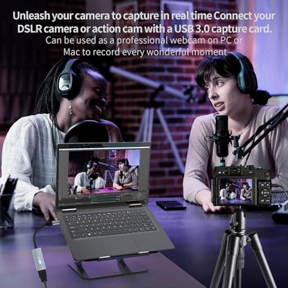 Papeaso Video Capture Card, 4K HDMI to USB/USB C 3.0 Capture Card, 1080P 60FPS Video Capture Device, for Streaming, Teaching,Gaming, Video conferencing or Live Broadcasting - color: Grey-A/C