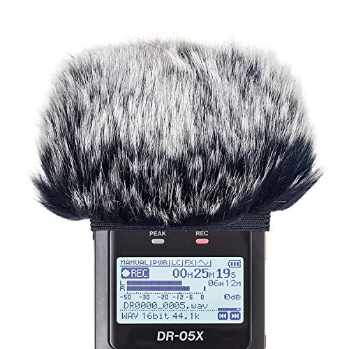 Outdoor Microphone Windscreen for DR 05X DR 05 Mic Recorders,Furry Tascam Windscreen Cover by SUNMON - color: furry
