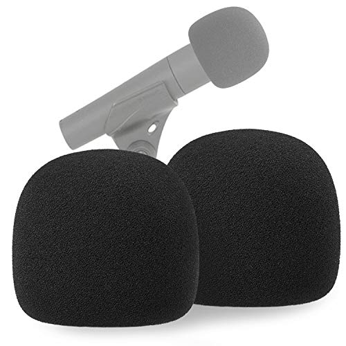 SM57 Pop Filter Foam Cover - Mic Windscreen Wind Cover Customized Compatible with Shure SM-57 Microphone to Blocks Out Plosives by YOUSHARES (2 PCS) - color: Foam Cover for Shure SM-57（2 PCS）