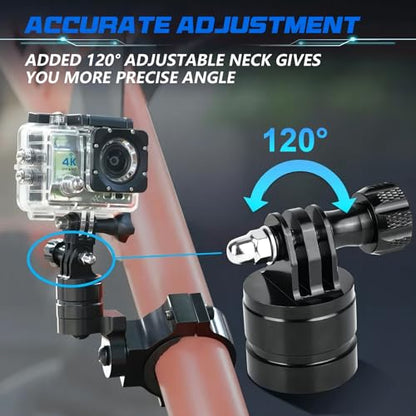 Chelhead Camera Mount Holder UTV ATV, Universal Fits 1'' 1.5'' 1.75'' 2'' Tube Camera Mount Clamp Compatible with oPro Hero, SJ, DJL, Insta360 - style: For Camera