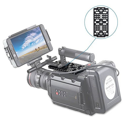 SmallRig Multi-Functional Cheese Plate with 1/4 3/8 Threads, Switching Mounting Plate w/Locating Point for ARRI for Camera and Tripod Plate - 1681