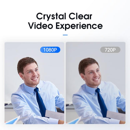 1080P Webcam with Microphone for Video Calling/Meetings/Teaching, HD 30fps Web Camera with Sliding Privacy Cover, USB-A Cable, for Zoom/Skype/Facetime, Laptop/Desktop/PC