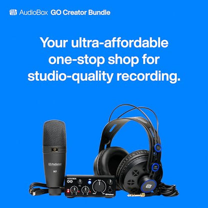 PreSonus AudioBox Go Creator Complete Studio Bundle - size: AudioBox GO + Mic + Headphones