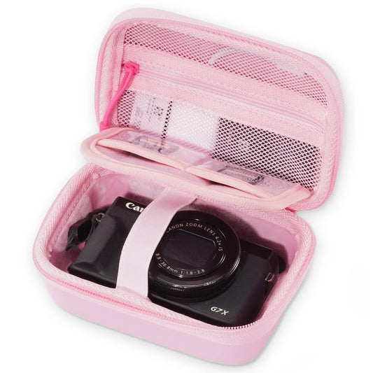 ProCase Hard Shell Digital Camera Case for Canon G7X Mark III Mark II, Sony Cybershot, PowerShot SX740, Ricoh GR III, Kodak Pixpro, Compact 4K Vlogging Small Cameras Travel Carrying Storage Bag -Pink - color: Pink