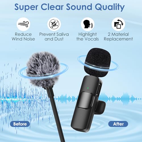 9 Pcs Mini Wireless Foam Microphone, Lavalier Microphone Sponge Mini Foam Cover Set to Reduce Plosive and Better Highlight the Vocals, Washable and Windproof Wind Screen - size: Windscreen 9PC