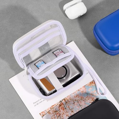 ProCase Hard Shell Digital Camera Case for Canon G7X Mark III Mark II, Sony Cybershot, PowerShot SX740, Ricoh GR III, Kodak Pixpro, Compact 4K Vlogging Small Cameras Travel Carrying Storage Bag -Blue - color: White